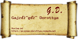 Gajzágó Dorottya névjegykártya