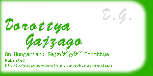 dorottya gajzago business card